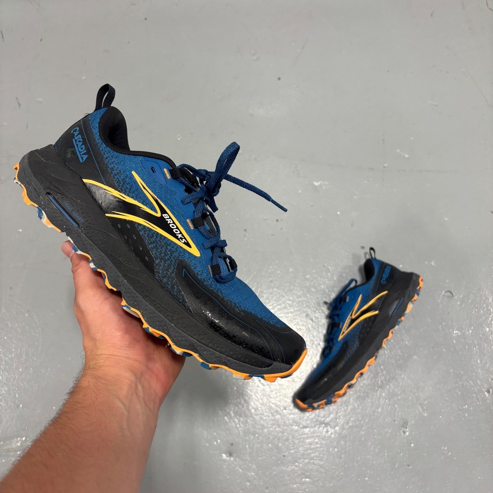 Brooks Cascadia 17 Mens Trail Running Shoes Blue Black Yellow 1104261D465 Sz 11